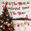 Its the Most Wonderful Time of the Year Sign Banner, Pre-assembled Red&Green Happy Holidays Banner, Christmas Holiday Garland, Funny Merry Christmas Party Decorations Holidays Decorations
