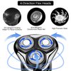 SURKER Electric Shaver Razor Cordless Beard Trimmer for Men Nose Hair Trimmer 3 in 1 Trimmer Grooming Kit Plus 1 Facial Cleansing Brush Waterproof USB Rechargeable Dry Wet
