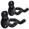 Guitar Wall Mount Hanger 2 Pack Hook Acoustic Electric Bass Guitar Wall Hanger Black Metal Guitar Holder
