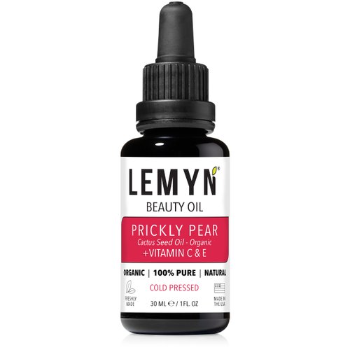 Lemyn Organics Prickly Pear Oil Royal Radiance | Freshly Made | Supercharged with Clinically Proven THD Vitamin C | The Queen of Oils | Luxurious Hydration & Glow | Nature’s Crown Jewel