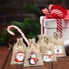 STEFORD Christmas Burlap Drawstring Gift Bags,24 PCS Christmas Jute Linen Burlap Gift Treat Candy Bags for Xmas Party Favors Supplies