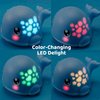 Lalalark Baby Bath Toy Whale Sprinkler, Color-Changing Light-Up Water Toy, 4 Modes, IPX7 Waterproof, 120 Min Fun with 3 AAA Batteries, Vibrant Lights, Gift for Babies & Toddlers 6M+