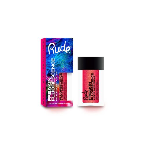 Rude - Freakin Fluorescence Face & Body Glitter - Rave Wave
