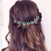 PRETTYLIFE 20Pcs Bridal Hair Pins Crystal Sunflower Rhinestone U-Shaped Wedding Hair Pieces Accessories for Women Girls Party (Green)