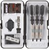 Viper Bobcat Adjustable Weight Soft Tip Darts with Storage/Travel Case: Nickel Silver Plated, Light Blue Rings, 16-18 Grams