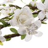 Floral Fall Adjustable Bridal Flower Garland Headband Flower Crown Hair Wreath Halo F-83 (Style 2 White)