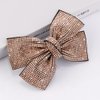 AHONEY 1Pack Gold Hair Clips Rhinestone Hair Bows for Women Hair Bow Clip, Hair Bling Glitter Hair Clips Sparkly Barrettes for Women Girls Gold Hair Accessories Christmas Gift
