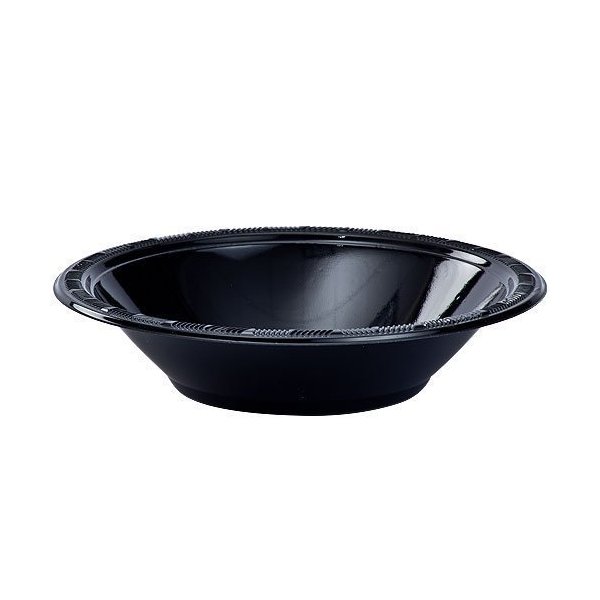 Hanna K. Signature Collection 100 Count Plastic Bowl, 12-ounce, Black