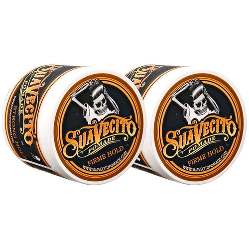 Suavecito Pomade Firme Hold 4 oz, 2 Pack - Strong Hold Hair Pomade For Men - Medium Shine Water Based Flake Free Hair Gel - Easy To Wash Out - All Day Hold For All Hair Styles