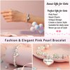 Jeka Big Sister Bracelets for Girls, Pink Pearl Heart Charm Bracelets Back to School Jewelry Valentines Day Gifts for Big Sister From Mom Dad