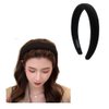 ZYALTFDC Black Wide Headbands for Women Girls Thick Hair Head bands for Women Non Silp Satin Padded Headband Hairbands for Women's Hair Accessories Girls Hair Hoops Birthday Gifts