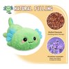 Cuckool Mint Axolotl Stuffed Animals, Microwavable Stuffed Animals Heating Pad for Cramps, Pain Stress Relief, Heatable & Coolable Lavender Scented Plush Toys for Anxiety, Women & Kids Bedtime