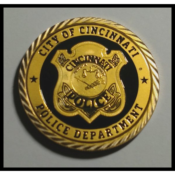 Cincinnati Police Department Colorized Challenge Art Coin