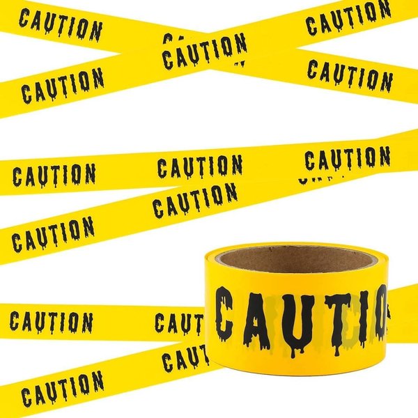 Halloween Decorations,Halloween Caution Tape Roll 4.8CM*25M,Scary Party Halloween Decorations Indoor Outdoor,Yellow Do Not Enter Tape.Hazard Warning Barricade Safety Tape For Party,Door Danger Areas