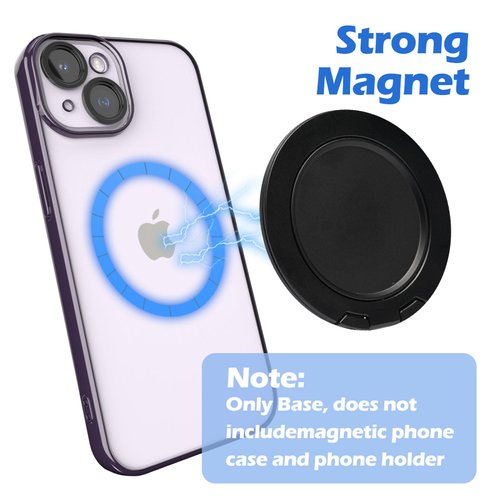 GCQOO Magnetic Phone Ring Holder for PopSocket Kickstand for iPhone 12 13 14 15 Series Compatible with MagSafe Removable Phone Grip Stand