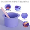 Silicone Wax Warmer Liner Pot Removable Silicone Wax Bowl for Waxing Replacement 14oz Microwave Easy to Clean Reuse 3pcs Non-Stick Silicone Waxing Bowl