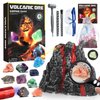 Woumserta Volcano Dig Kit - 10 Rocks Excavation Kit, Gemstone Rocks for Kids, Fossil Volcano Toys Dig Kits for Rocks Collection, Volcano Toys for Boys Girls and up Year Old Birthday Gifts