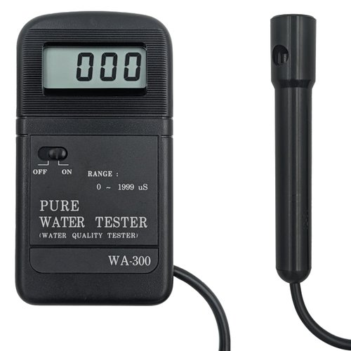 EX ELECTRONIX EXPRESS Digital Water Quality Tester, 0 to 1,999µS Range, 3½-Digit LCD Display, Pocket Size, Tests Water Purity/Filter Effectiveness (WA-300)