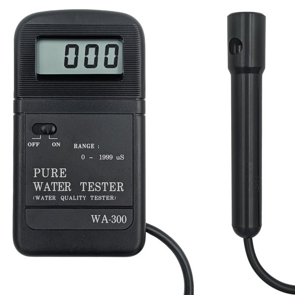 EX ELECTRONIX EXPRESS Digital Water Quality Tester, 0 to 1,999µS Range, 3½-Digit LCD Display, Pocket Size, Tests Water Purity/Filter Effectiveness (WA-300)