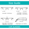 LUR READING GLASSES 3 pack Half-Rim Metal Readers (Gunmetal)