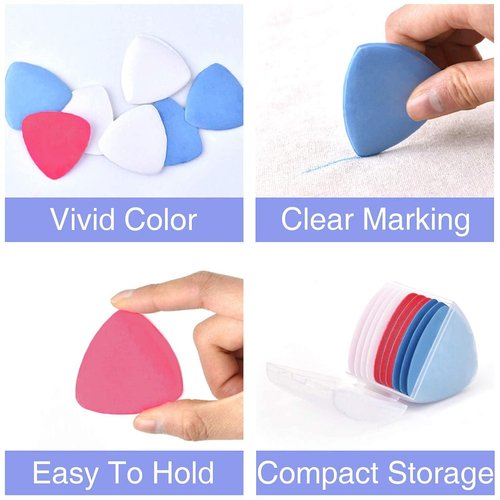 Phinus 10PCS Professional Tailor Chalk Fabric Chalk for Sewing Tailors Chalk, Fabric Markers for Sewing, Fabric Chalk Sewing Wax Based Tailor's Chalk