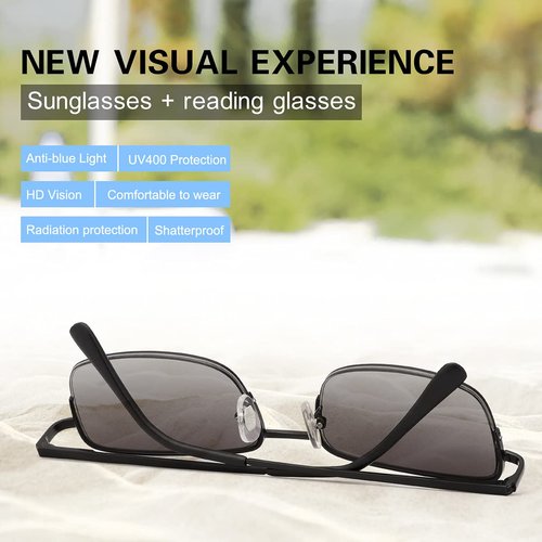YIMI Full Lens Spring Hinges Reading Sunglasses UV400 Protection Sun Readers Blue Light Blocking Glasses for Men and Women Outdoor Driving Safety Eyeglasses Tinted Shades Eyewear -Not Bifocals 1.5