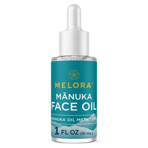 MELORA Manuka Face Oil (1 Oz) - Manuka Skin Care Facial Oil Serum for Dry or Sensitive Skin – Anti-Aging Oil for Face with Vitamin C, A, & E for Women & Men