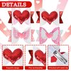 Whaline 4Pcs Valentine's Day Hair Bow Clips Heart Sequins Hairgrips Glitter Red Pink Hair Barrettes Sparkly Alligator Hair Pins for Girls Toddlers Teens Wedding Birthday Party Hair Accessories