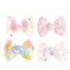 Lurrose 4pcs Easter Hair Bows Cartoon Lollipop Rabbit Bowknot Hairpins Hair Barrettes Mesh Party Headwear for Women Girls