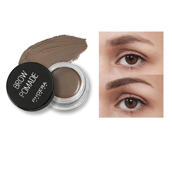 Phoera Eyebrow Tint,Eyebrow Gel Professional Makeup Tinted Eyebrow,Waterproof Brow Pomade For Long-Lasting Results. (3#Soft Brown)