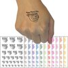 Happy Mother's Day Sloth and Baby Temporary Tattoo Water Resistant Fake Body Art Set Collection - Purple (One Sheet)
