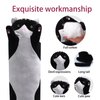 shangman Lovely Plush Cat Doll Cute Cartoon Soft Stuffed Kitten Pillow Long Throw Sleeping Pillow Doll Toy Valentines Day Gift for Kids Girlfriend (Black, 90cm/35.4in)
