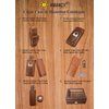 AMANCY 3-Finger Classy Black Brown Crocodile Pattern Leather Cigar Case With Small Humidifier and Cutter