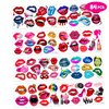 8 Sheets (84PCS) Lip Valentines Day Temporary Tattoos Stickers Theme Hot Pink Birthday Party Decorations Supplies Favors For Kids Girls Women Gifts Prizes Rewards