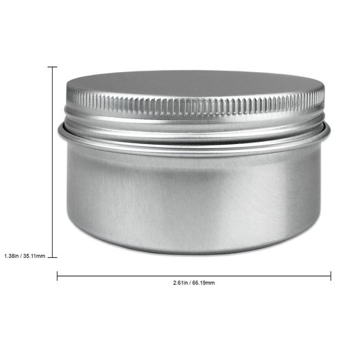 Beauticom® Aluminum Silver Tin Metal Storage Containers with Screwtop Lids for DIY Beauty, Cosmetics, Accessories, Travel and More! (12 Pieces, 80G)