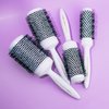 Cricket Ultra Smooth Coconut 2.5” Thermal Ceramic Barrel Hair Brush Anti-Static Heat-Resistant Hairbrush for Blow Drying, Curling and Styling All Hair Types