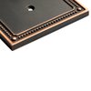 Franklin Brass Classic Beaded Wall Plate, Bronze with Copper Highlights Single Duplex Outlet Cover, 3-Pack, W35059V-VBC-C