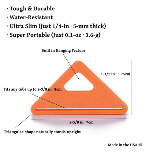 3NTERPRISE | Easy Squeeze Dispenser | 6-Pack Orange Tube Squeezers for Toothpaste, Creams, and Cosmetics – Durable ABS Plastic, Eco-Friendly Efficiency Tool, Made in USA