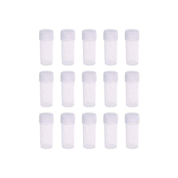 5ML Plastic Sample small Bottles Vial Storage with Lid Vial Storage Container for Small Items-50PCS