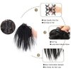 Claw Clip Messy Hair Piece Tousled Updo Messy Hair Bun Hair Scrunchies Synthetic Wavy Curly Chignon Hair Extension Ponytail Hairpieces for Women (Black)