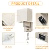 Bedside Wall Mount Light with Dimmer Switch and Two USB Charging Port,Fabric Linen Shade Wall Sconces Light with Plug in Cord and Satin Nickel Finish, Perfect for Bedroom, Living Room and Hotel
