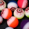 Ciieeo 10Pcs Halloween Eyeballs Glow in The Dark Bouncy Eyeballs Halloween Bouncy Balls for Party Supplies (Random Color, 32mm)