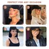 SEGO Baseball Cap with Hair Extensions for Women Heat Resistant Synthetic 6'' Adjustable Short Straight Hairpiece Replacement Wigs in Hat for Girls