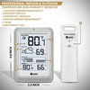 Indoor Outdoor Thermometer Hygrometer Wireless Weather Stations, Temperature Humidity Monitor Battery Powered Inside Outside Thermometer with 330ft Range Remote Sensor and Adjustable Backlight