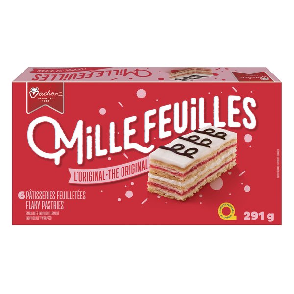 Vachon Mille Feuilles 1 Box Of 6 Flaky Pastries Snack Cakes 10 Ounces Made in Quebec