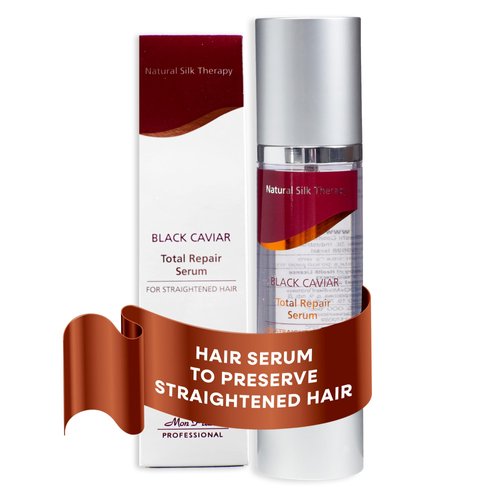 Mon Platin Professional Total Repair Hair Serum for Straightened Hair - Enriched with Black Caviar, hair straightener Serum, straight hair products, Serum for straight hair, Protect & Nourish, 100ml