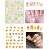 HAIIDOAK 16 Sheets Nail Stickers with Tweezer, Self-Adhesive 3D Nail Decals for Women, Kids, and Little Girls - Manicure Accessories Set for Stylish Nails