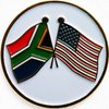 Be The Ball 4U South African and USA Flag Golf Ball Marker and Hat Clip - Magnetic Golf Marker Hat Clip - Detachable Golf Hat Clip Ball Marker - Golf Ball Cap Clip Marker