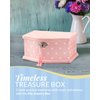 Elle Jewelry Box - Ballerina Jewelry Organizer and Swan Lake Wind-Up Music Box for Girls and Teens, Accessories and Keepsake Wooden Storage with Lock and Mirror, Charming Room Decor and Gift, Small