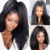 Drawstring Ponytail for Black Women Natural Hair 22Inch Kinky Straight Ponytail Wrap Drawstring Human Hair Extensions 1B Clip in Afro Yaki Hair Pieces 115g/set (22", Kinky Straight)